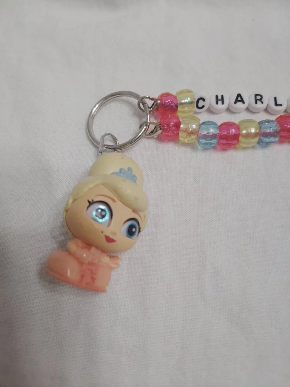 Disney Doorable Pink Dress Charlotte Handmade Keychain